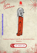 Canivete Original Line 17 cm Automático Cabo Madeira