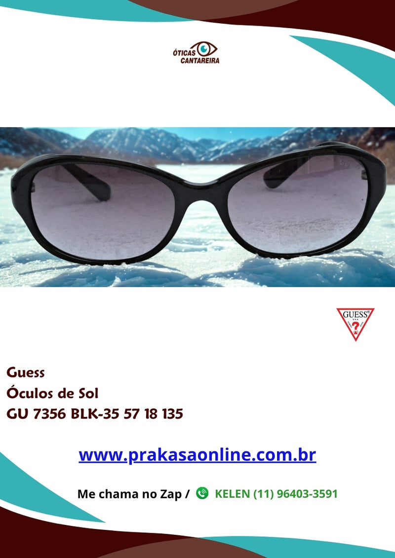 Guess - Óculos de Sol - GU 7356 BLK-35 57 18 135
