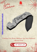 Canivete Uny Home Multiuso Aço Inox Dobrável Manual 17cm