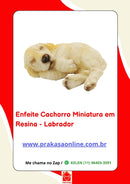 Enfeite Cachorro Miniatura em Resina - Labrador