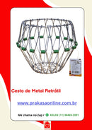 Fruteira Cesta Ovos Multiuso Retrátil Articulada Dobrável de Metal