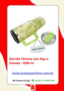Garrafa Térmica 1200ml a Vácuo Água Gelada ou Quente com Alça e Canudo