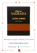 Bíblia Sagrada Letra Jumbo - LUXO Bicolor - Preta e Caramelo