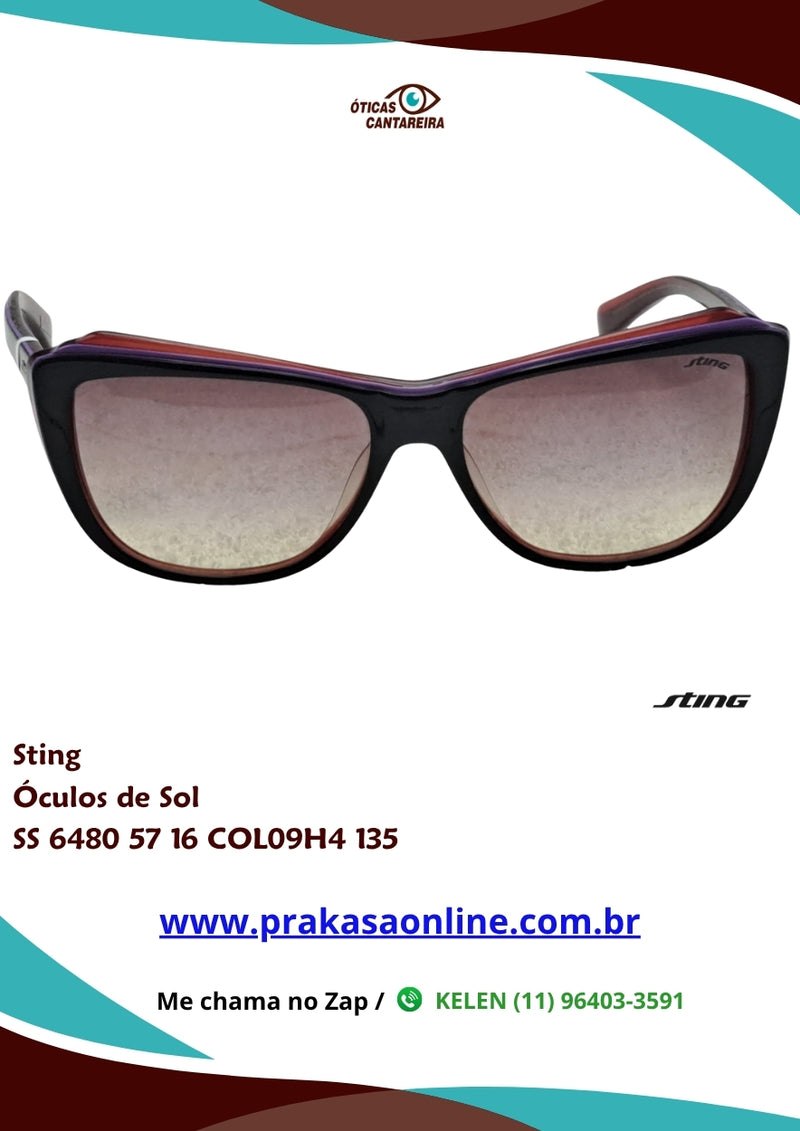 Sting - Óculos de Sol - SS 6480 57 16 COL09H4 135