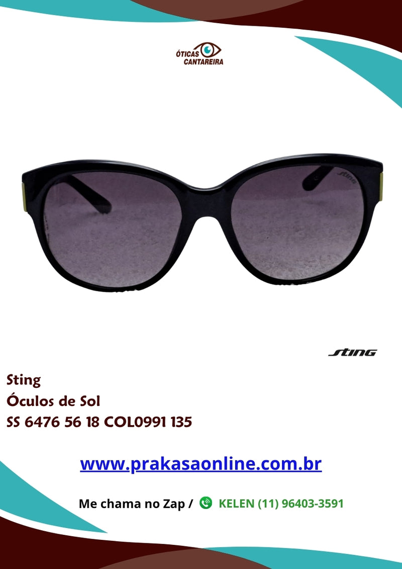 Sting - Óculos de Sol - SS 6476 56 18 COL0991 135