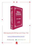 Bíblia Sagrada Jumbo ARC Capa Luxo C/ Harpa - Pink
