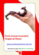 Porta Incenso Incensário Dragão Resina