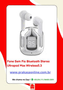 Fone Sem Fio Bluetooth Stereo Ultrapod Max Wireless5.3