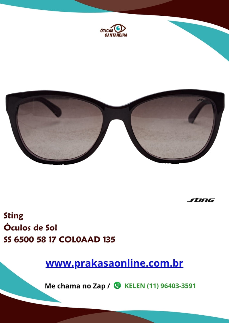 Sting - Óculos de Sol - SS 6500 58 17 COL0AAD 135
