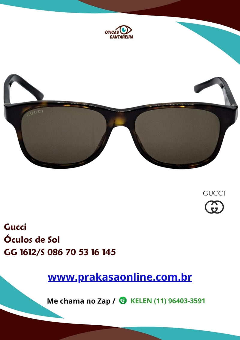 Gucci - Óculos de Sol - GG 1612/S 086 70 53 16 145
