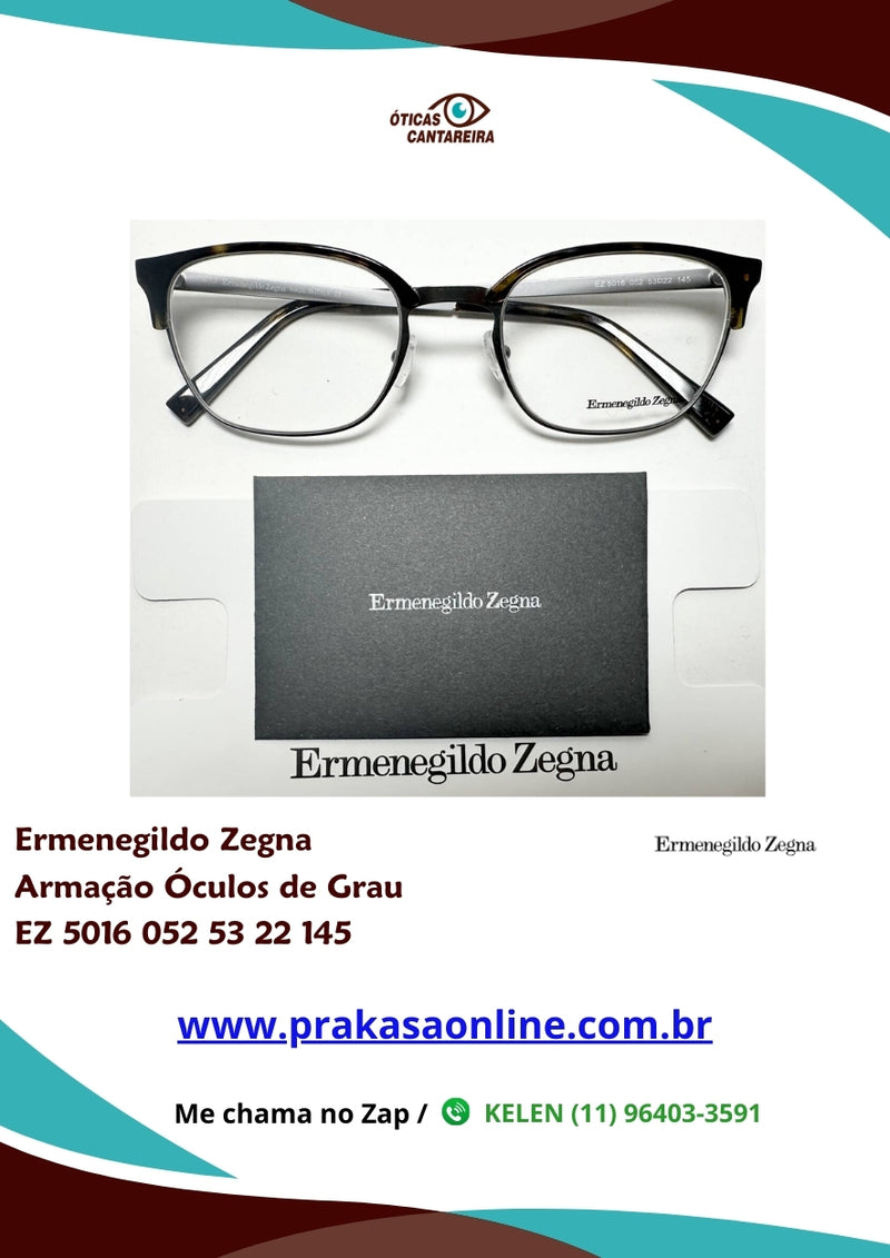 Ermemegildo Zegna - Armação Óculos de Grau - EZ 5016 052 53 22 145