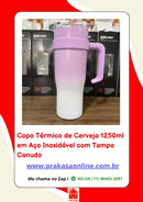 Copo Térmico de Cerveja 1250 ml em Aço Inoxidável com Tampa Canudo