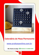Calendário de Mesa Vintage com Anéis Deslizantes