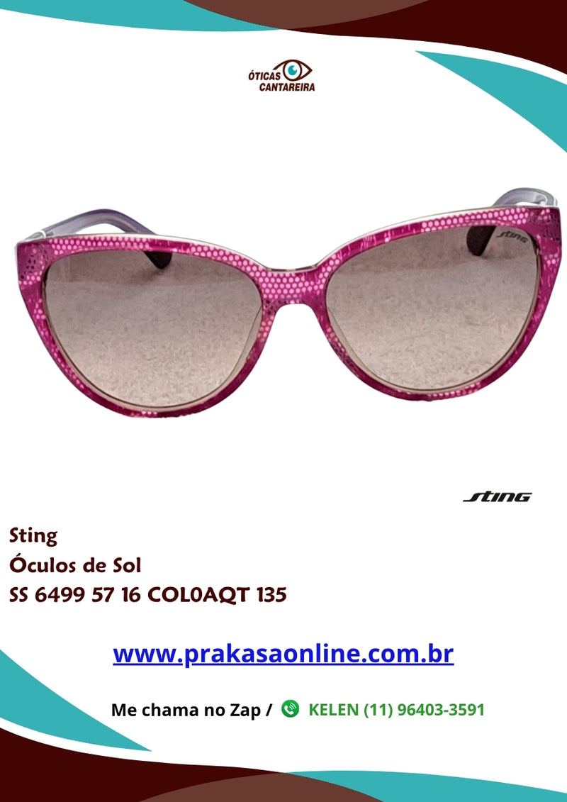 Sting - Óculos de Sol - SS 6499 57 16 COL0AQT 135