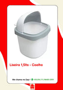 Lixeira Pequena 1,5l Lixeirinha Fofinha - Porta Treco - De Mesa - Coelho Branco - Urso Marrom