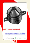Mini Coador de Café em Aço Inox Reutilizável Monodose Filtro