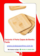 Conjunto 4 Porta Copos de Bambu - Facile