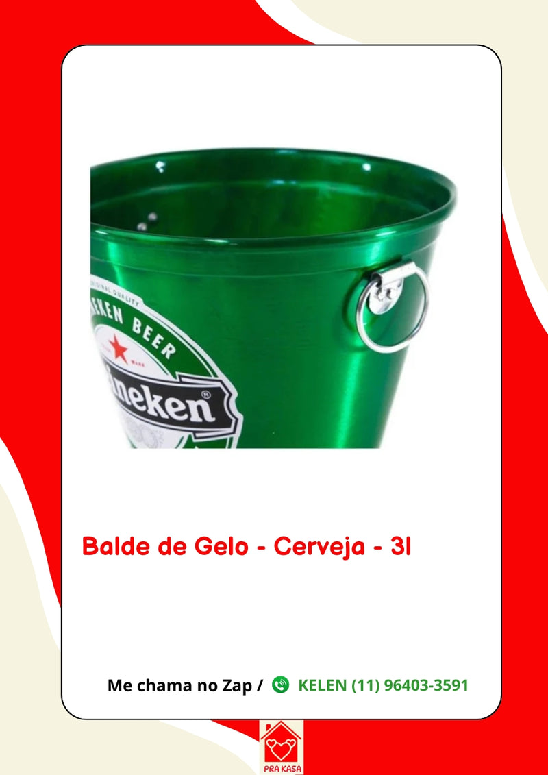 Balde de Gelo Cerveja 3 Litros