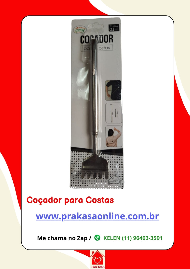 Coçador para costas portátil ajustável telescópio