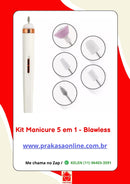 Lixadeira de Unha 5 em 1  - Manicure - Sem Fio Portátil Ponta Intercambiável Recarregável