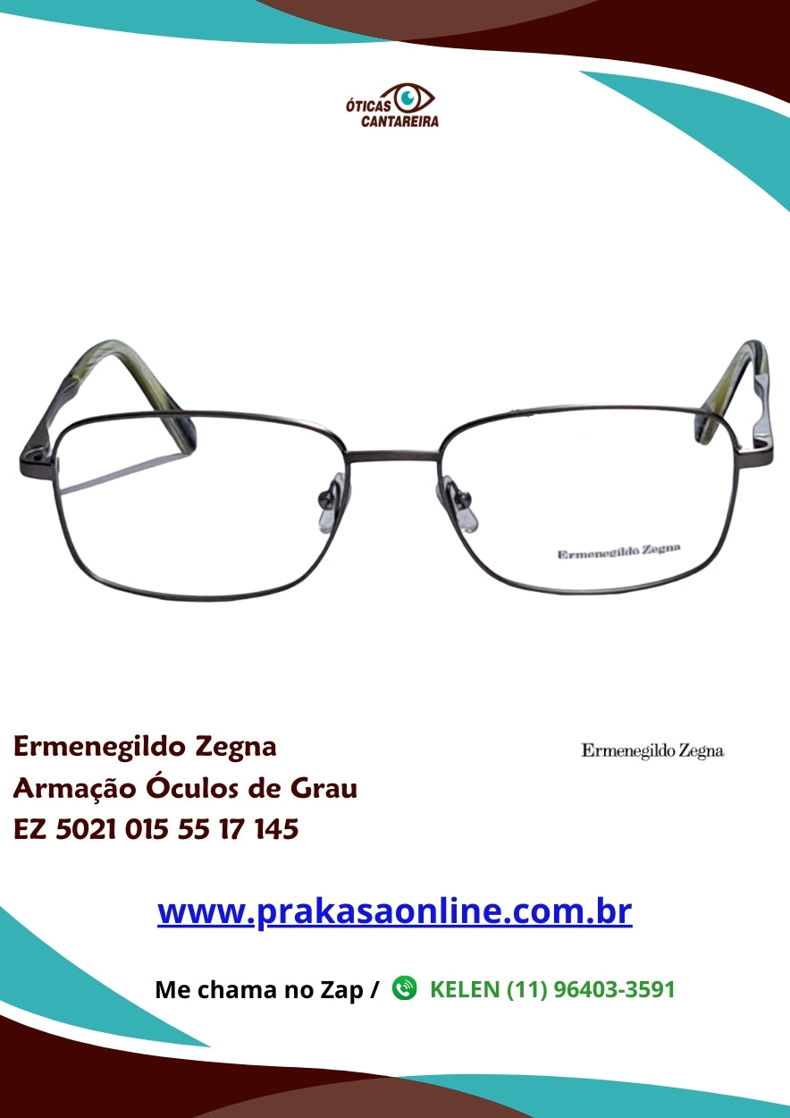 Ermenegildo Zegna - Armação de Óculos de Grau - EZ 5021 015 55 17 145
