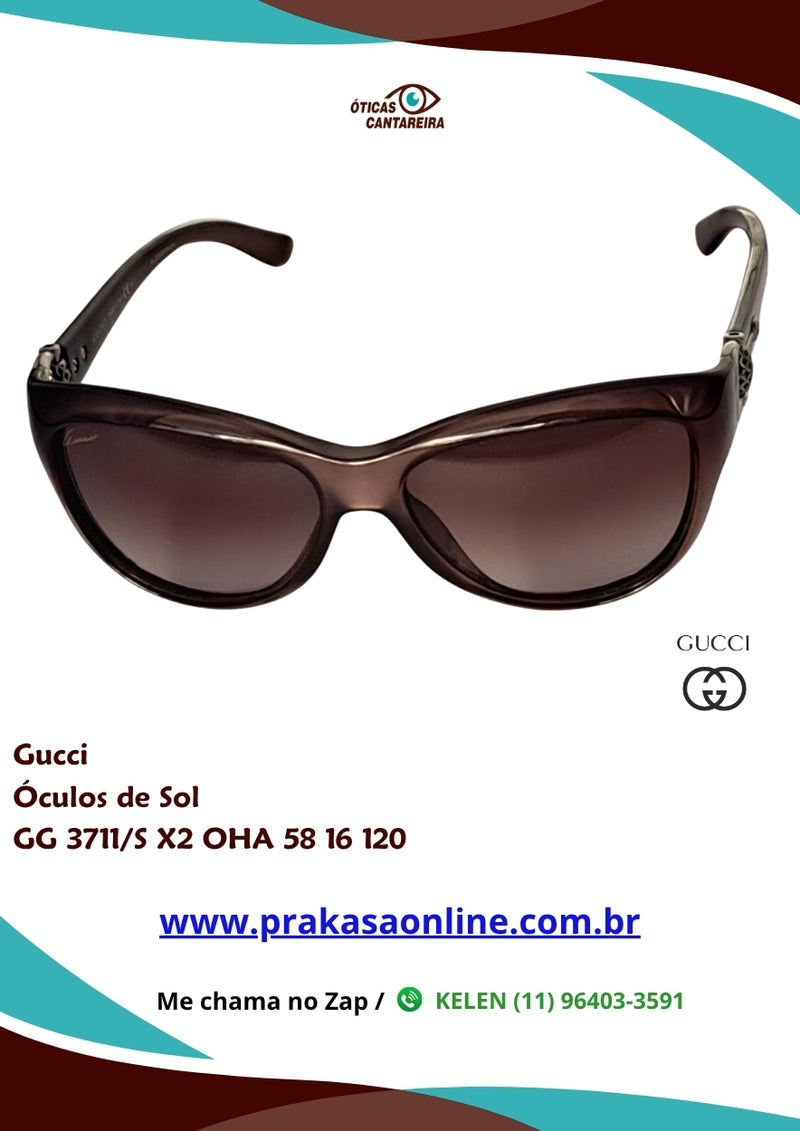 Gucci - Óculos de Sol - GG 3711/S X2 OHA 58 16 120