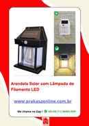 Arandela Solar com Lâmpada de Filamento LED