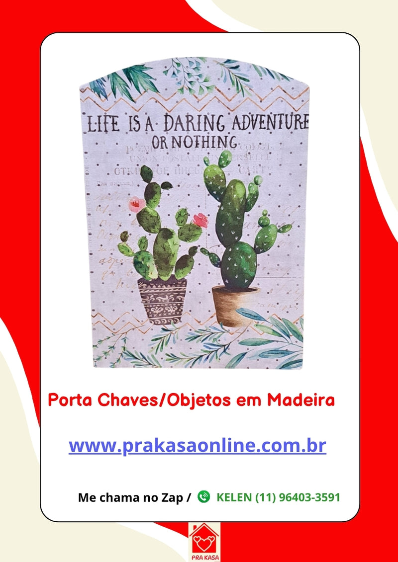 Porta Chaves/Objetos em Madeira
