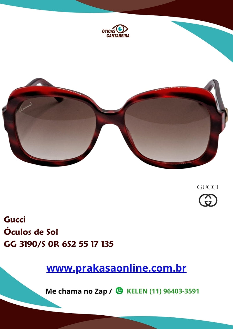 Gucci - Óculos de Sol - GG 3190/S 0R 6S2 55 17 135