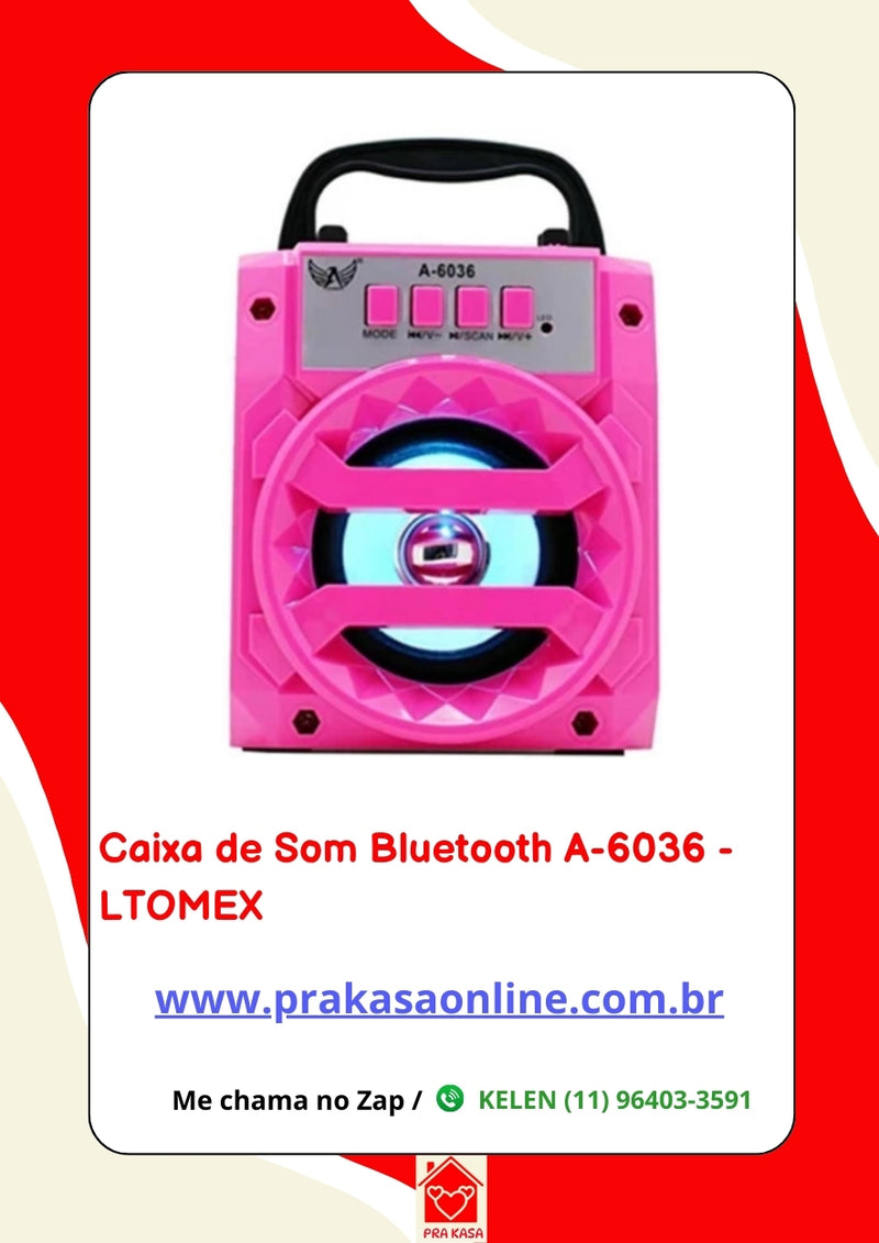 Caixa de Som Bluetooth A-6036 - LTOMEX