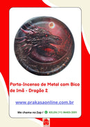Porta-Incenso de Metal com Bico de Imã