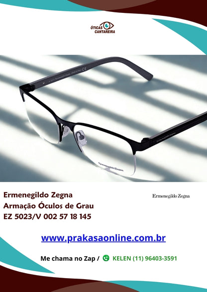 Ermenegildo Zegna - Armação Óculos de Grau - EZ 5023/V 002 57 18 145