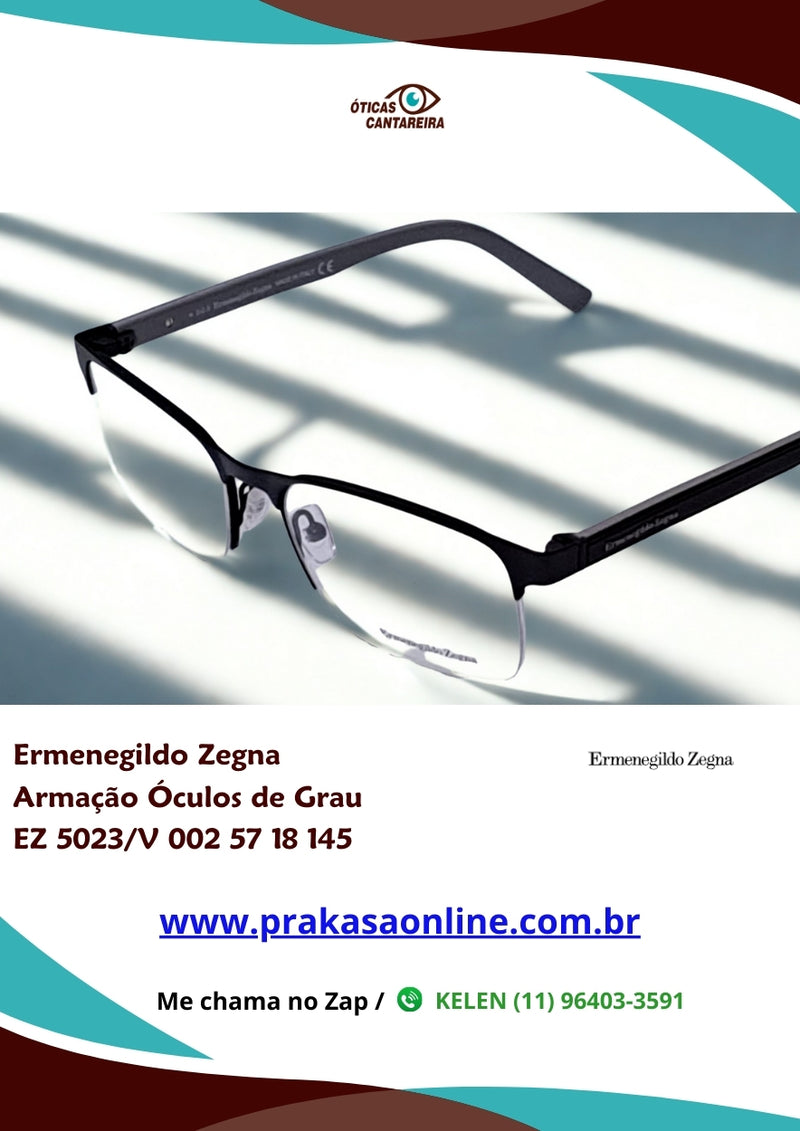 Ermenegildo Zegna - Armação Óculos de Grau - EZ 5023/V 002 57 18 145