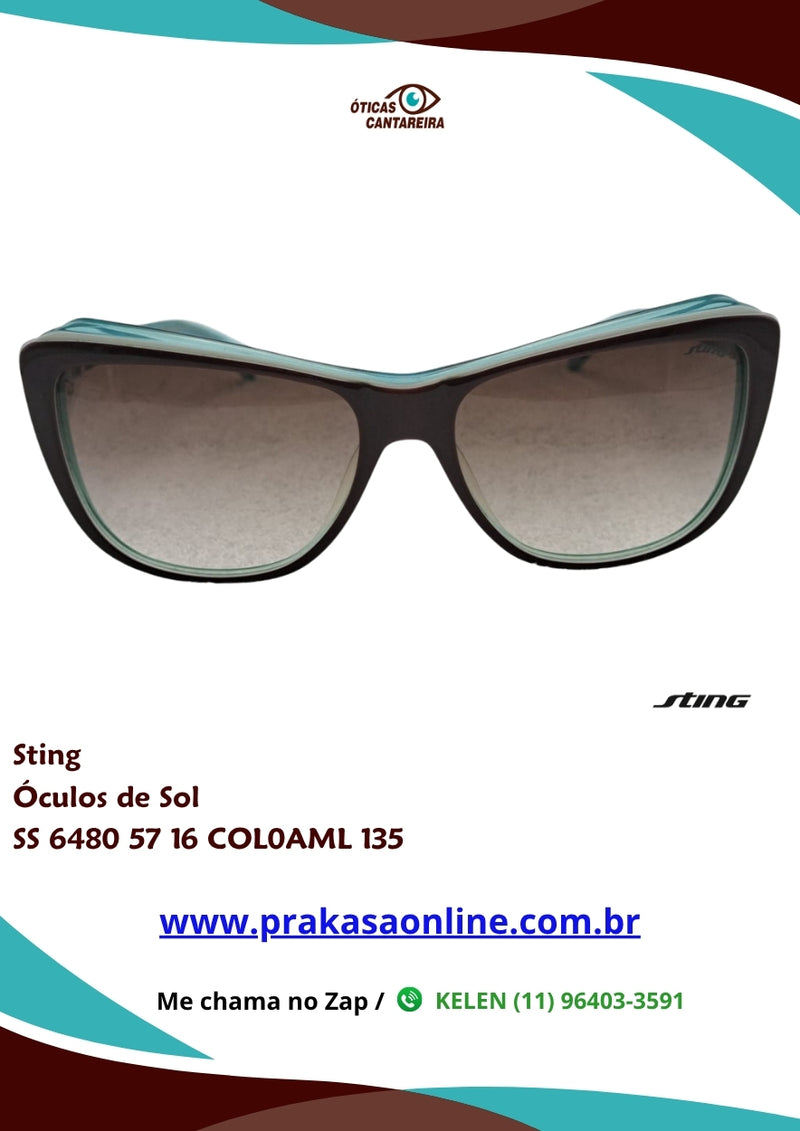 Sting - Óculos de Sol - SS 6480 57 16 COL0AML 135