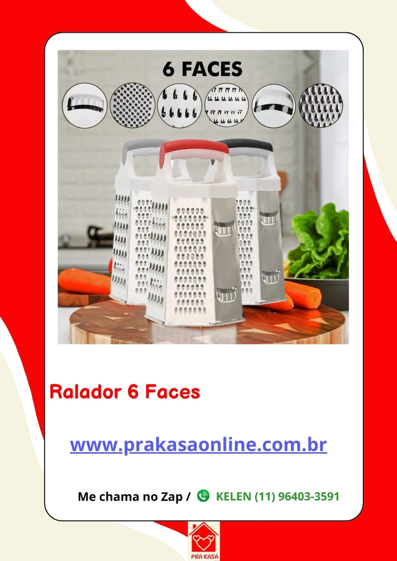 Ralador 6 Faces Aço Inox