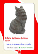Enfeite de Resina Gatinho 12 cm