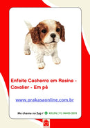 Enfeite Cachorro em Resina - Cavalier