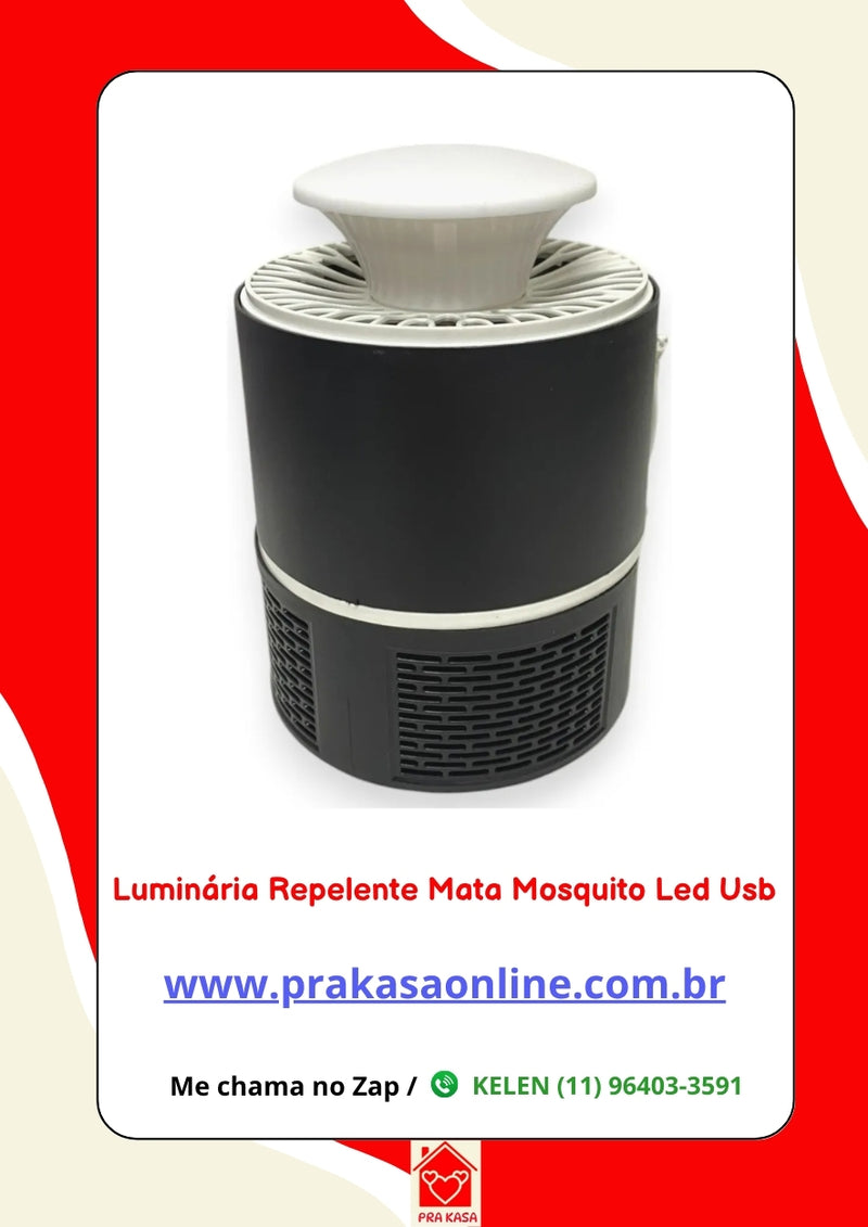 Luminária Repelente Mata Mosquito Led Usb