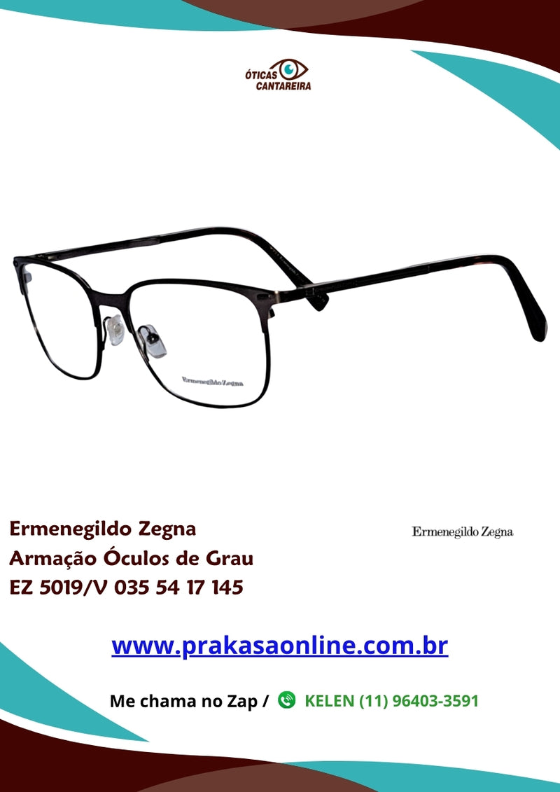 Ermenegildo Zegna - Armação de Óculos de Grau - EZ 5019/V 035 54 17 145