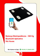 Balança Bioimpedância Profissional Com App Bluetooth 180kg Cor Preto
