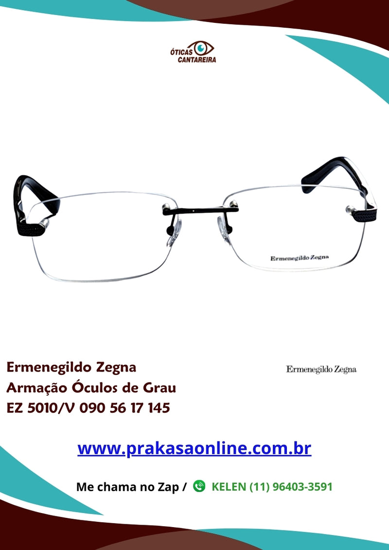 Ermenegildo Zegna - Armação de Óculos de Grau - EZ 5010/V 090 56 17 145