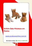 Enfeite Gato Miniatura em Resina