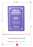 Bíblia Sagrada Gigante Luxo Lilás  com Harpa - Mulher - RC