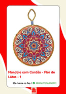Mandala Decorativa em Porcelana com Cordão – 17 cm