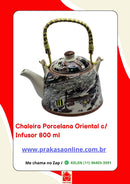 Chaleira Porcelana Oriental/Floral com Infusor 800 ml