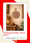 Mandala Decorativa em Porcelana com Cordão – 17 cm
