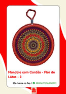Mandala Decorativa em Porcelana com Cordão – 17 cm