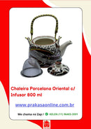 Chaleira Porcelana Oriental/Floral com Infusor 800 ml