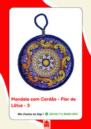 Mandala Decorativa em Porcelana com Cordão – 17 cm