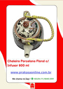 Chaleira Porcelana Oriental/Floral com Infusor 800 ml